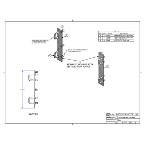 Mount Kit Toro 1250 (Pre2011)