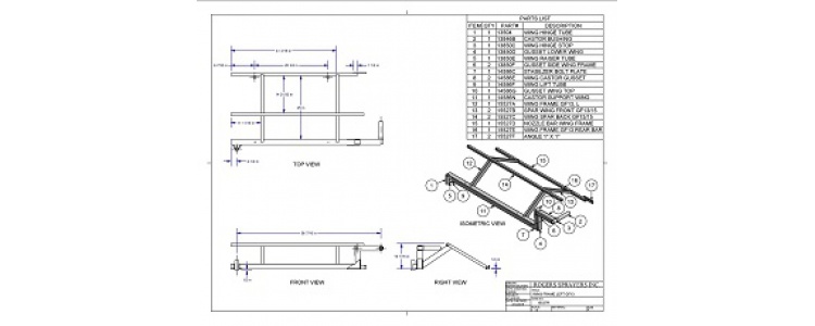 Wing Frame Right, GF13 Assby