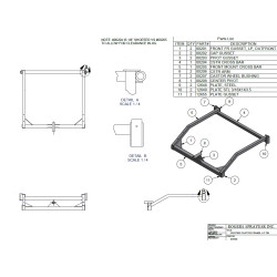 Center Castor frame, LP FM Center Castor frame, LP FM