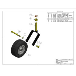 Caster Wheel Assembly, WF/FM Caster Wheel Assembly, WF/FM