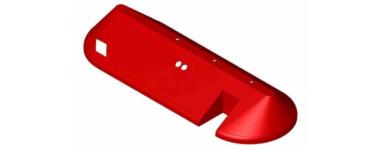 Shroud FM Right Wing w/holes, Red