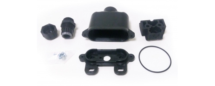 Box P24 with support and cable grip  black front panel Salvarani 760267