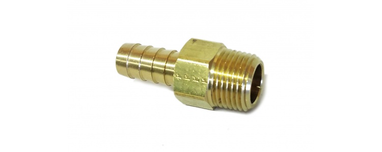 Ftg Brass Adpt 1/2MNPTx1/2HB, Swivel