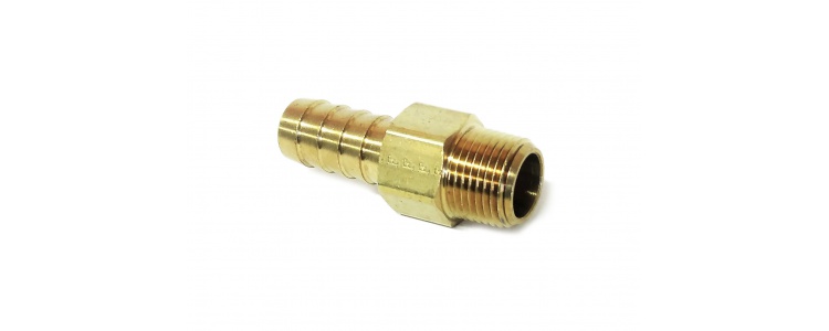 Ftg Brass Adpt 3/8MNPTx1/2HB, Swivel