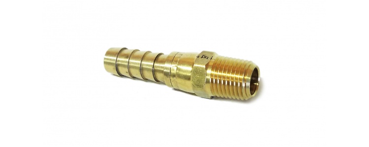 Ftg Brass Adpt 1/4MNPTx3/8HB, Swivel