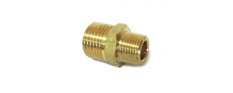 Ftg Brass Nipple 1/2x3/8NPT M/M