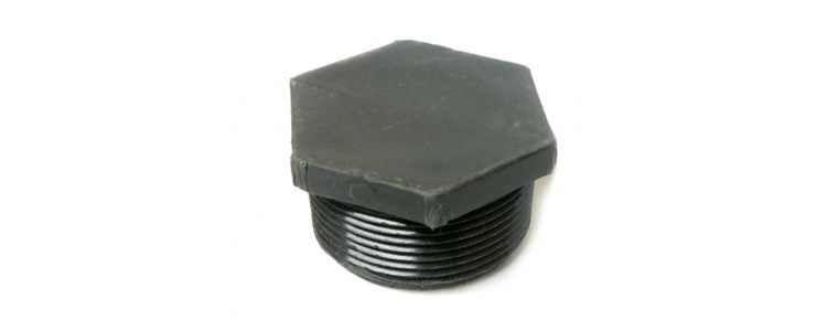 Ftg Poly Plug 1-1/2MNPT Hex