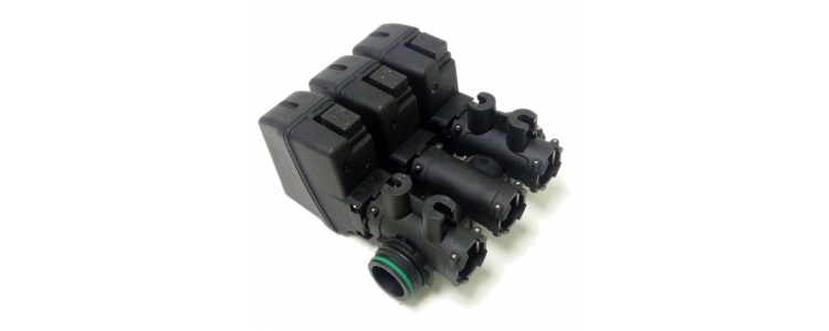 3 way-electric control unit with fork couplings, 863T003, ARAG, Salvarani