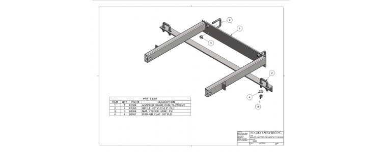 Mount Adapter FM Kubota F2100/2400