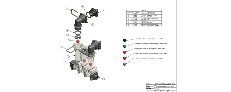 Flowmonitor Assembly 3 Col Elec