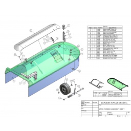Wing Frame Assembly, L-FA/WA5000 Green