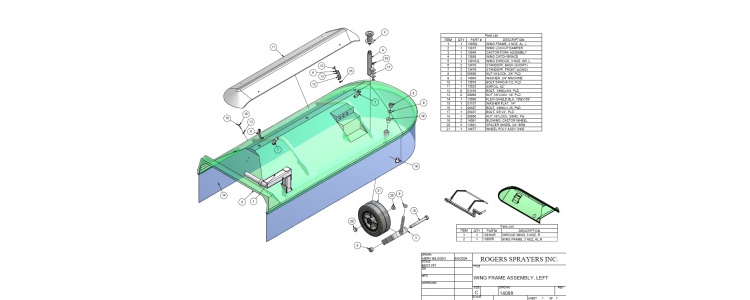 Wing Frame Assembly, L-FA/WA5000 Green