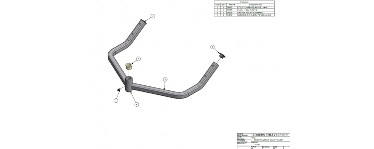Front Castor Support Assembly