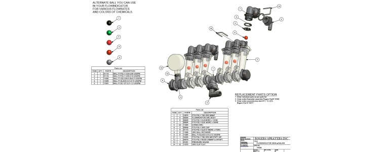 Flow Kit 6 Col w/gauge