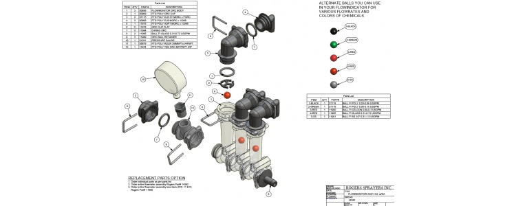 Flow Kit 3 Col w/gauge