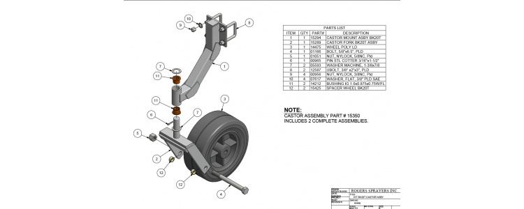 Kit BK20T Castor Asby