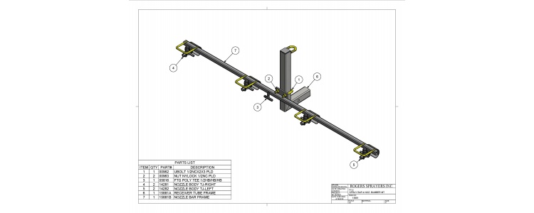 Spray Bar 4 Noz. Bumper Mt