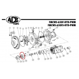 Ace Pumps,BEARING, SEALED, 650 AND 750 SHAFT,40875 Ace Pumps,BEARING, SEALED, 650 AND 750 SHAFT,40875