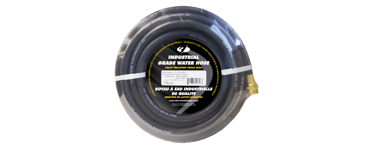 FairView,3/4 ID Black EPDM Water Hose,25ft,WH12BLK-25H
