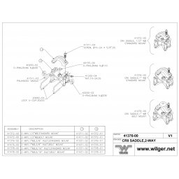 Wilger WET BOOM TOP/BOTTOM SADDLE, TWO-WAY, 1/2"PIPE,41372-01 Wilger WET BOOM TOP/BOTTOM SADDLE, TWO-WAY, 1/2"PIPE,41372-01