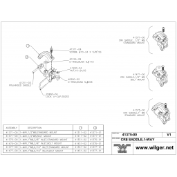 Wilger WET BOOM BOLT MOUNT, TOP/BOT SADDLE ASSY, ONE-WAY, 1"PIPE, 3/8" INLET,41475-00 Wilger WET BOOM BOLT MOUNT, TOP/BOT SADDLE ASSY, ONE-WAY, 1"PIPE, 3/8" INLET,41475-00